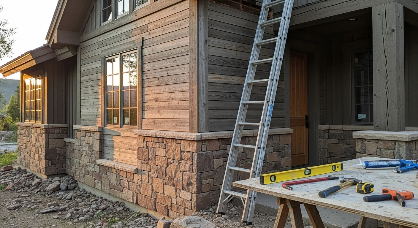 Handyman performing home repair work