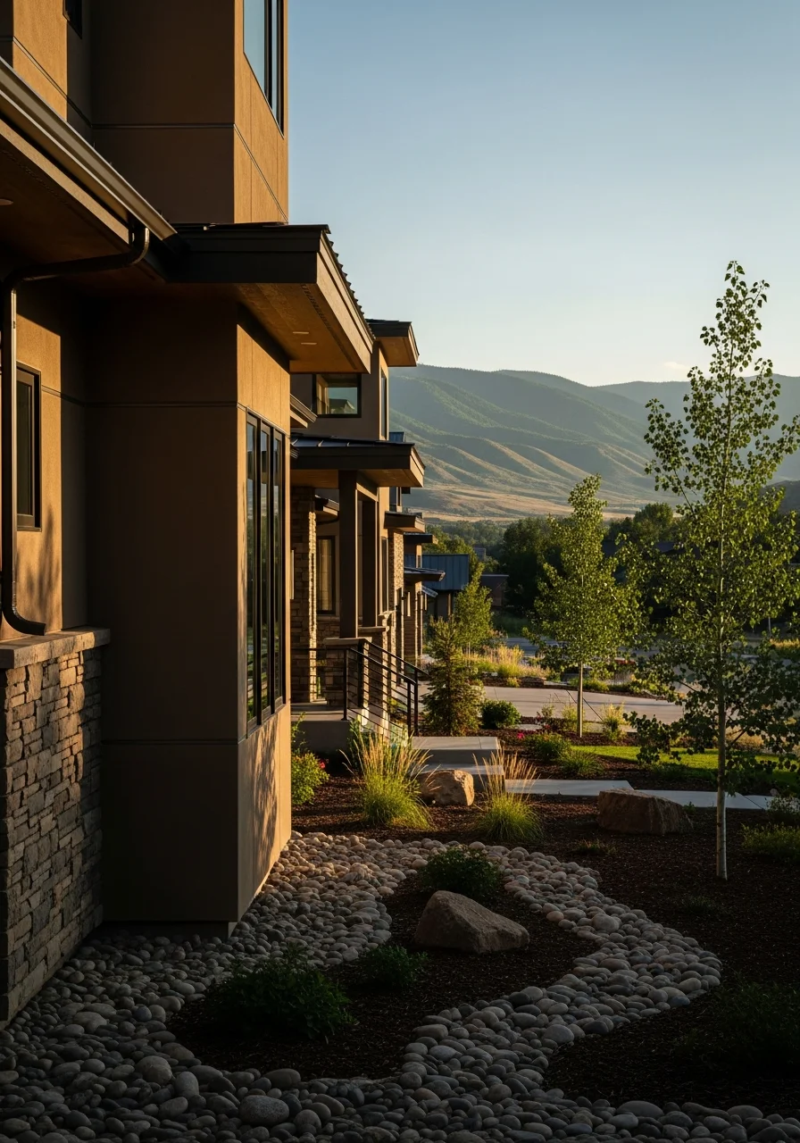 Modern residential home in Glenwood Springs showing contemporary design with mountain views and landscaping typical of the lower valley.
